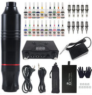 Inkvibe Spectrum Pro Kit - 20 Color Motor Pen Tattoo Machine Set Frugal Finds Galore