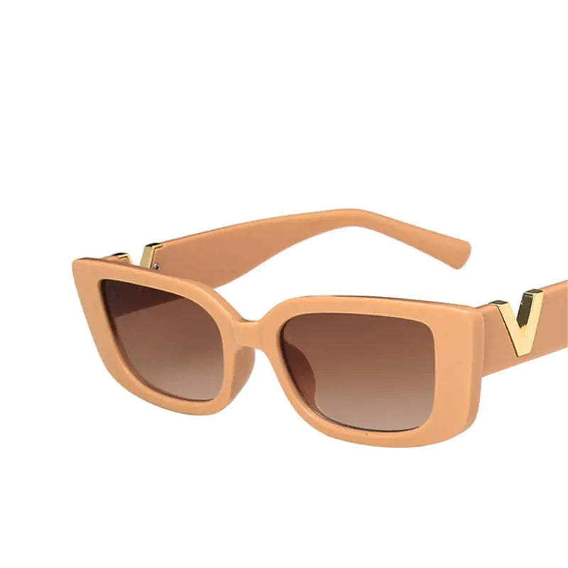 Gafas de sol rectangulares retro para mujer