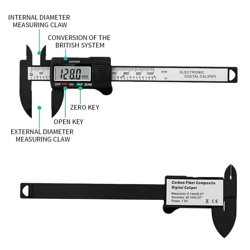 Digital Caliper Micrometer Electronic Measuring Ruler