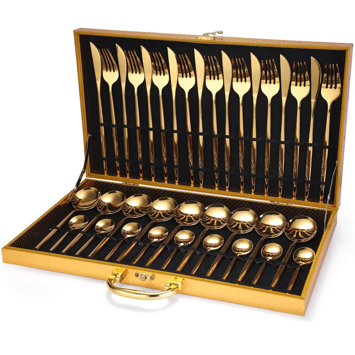 Gold Dinnerware Set
Dinnerware
Forks
Spoons
Knives
