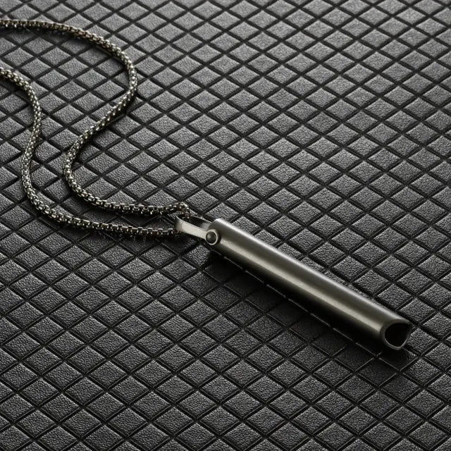 Breathable Anxiety Necklace In Stainless Steel