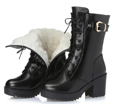 Women's Cotton-Lined Leather Martin Boots Frugal Finds Galore