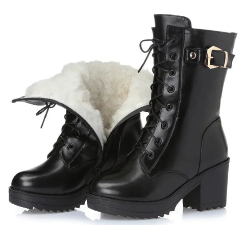 Women's Cotton-Lined Leather Martin Boots Frugal Finds Galore