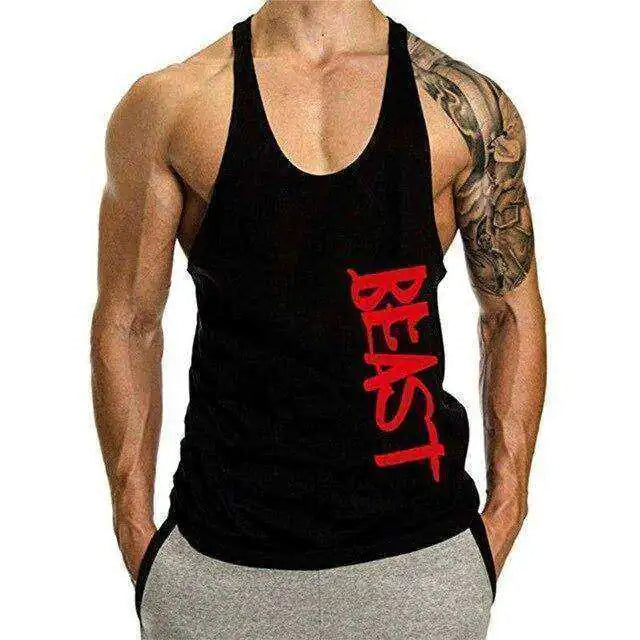 Camiseta deportiva sin mangas con estampado de bestias