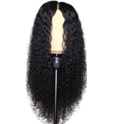 Womens Brazilian human long curly lace wavy hair wig displayed on a mannequin head.