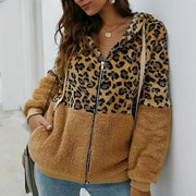 Soft Leopard PrintFur Hoodie Coat Frugal Finds Galore