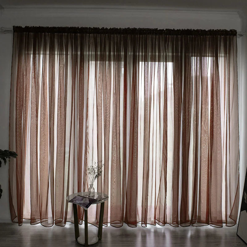 Solid Color Gauze Curtain