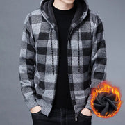 Warm Hooded Fleece Cardigan Knit Sweater Jacket Frugal Finds Galore