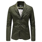Men's Solid Color Single Breasted Jacket Frugal Finds Galore