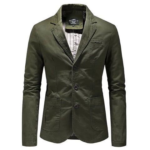 Men's Solid Color Single Breasted Jacket Frugal Finds Galore