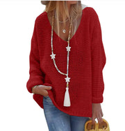 Cozy V-Neck Knit Sweater Frugal Finds Galore
