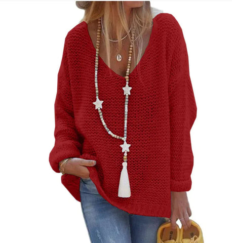 Cozy V-Neck Knit Sweater Frugal Finds Galore