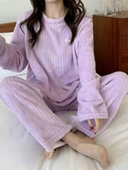 Winter Soft Velvet Pajamas Set Frugal Finds Galore