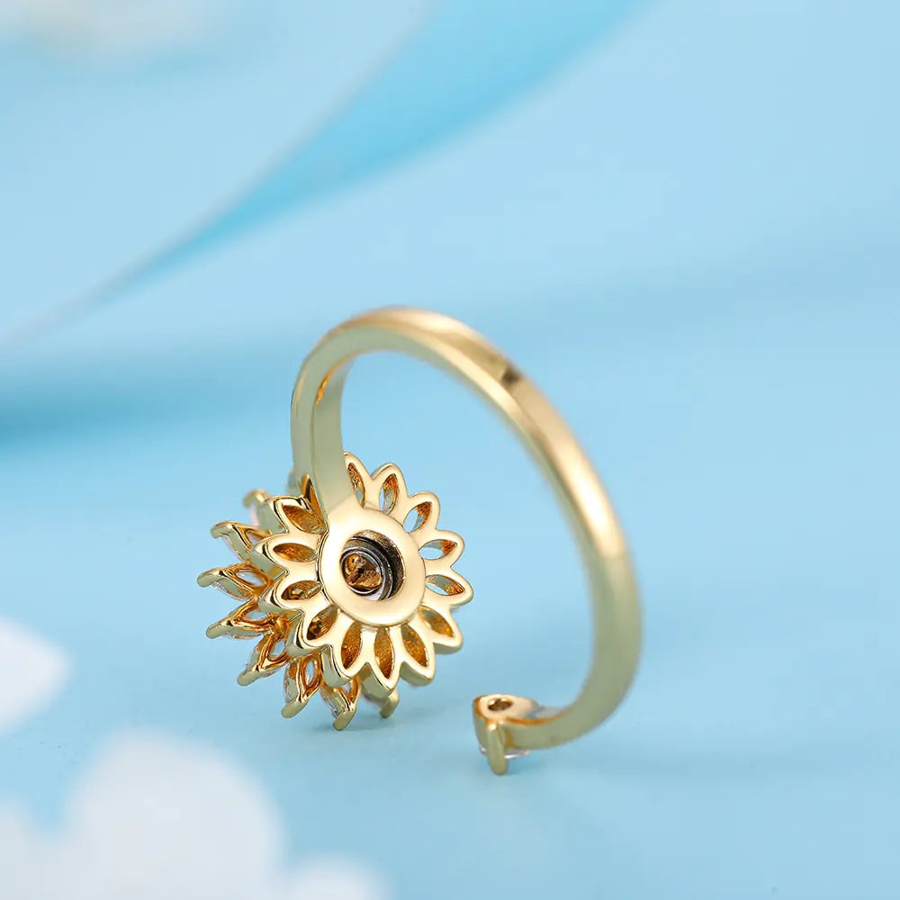 Popular Flower Planet Spinning Ring