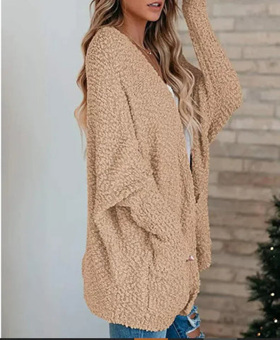 Knitted Pocketed Cardigan Sweater Frugal Finds Galore