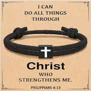 Milan Rope Braided Cross Bracelet Frugal Finds Galore