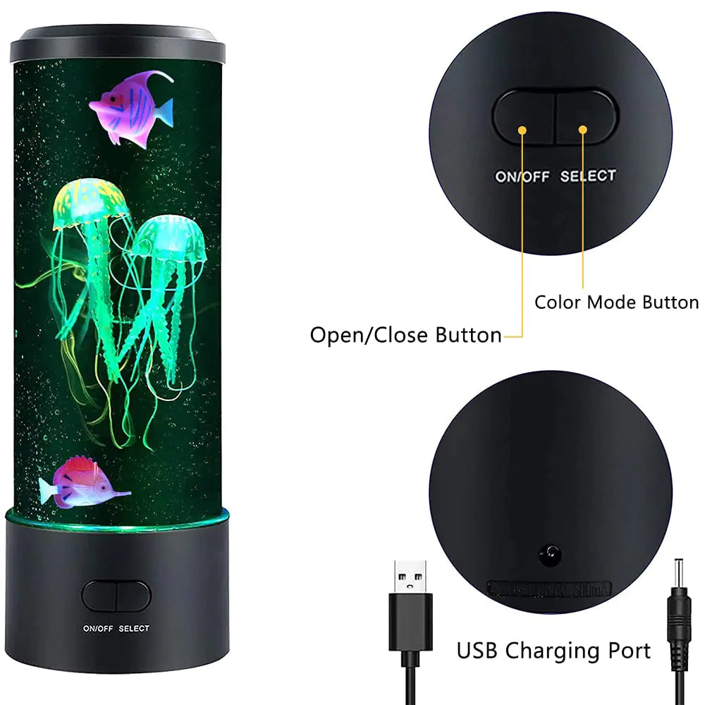 Animated Jellyfish LED Color-Changing Light