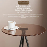 Minimalist Iron Side Table with Double Layer Glass Frugal Finds Galore