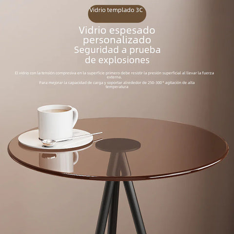 Minimalist Iron Side Table with Double Layer Glass Frugal Finds Galore