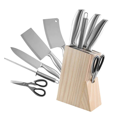 Stainless Steel Kitchen Knife Set with 6 Pieces Frugal Finds Galore