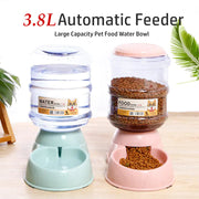 3.8L Gravity Pet Food Feeder & Water Dispenser Bowl Frugal Finds Galore