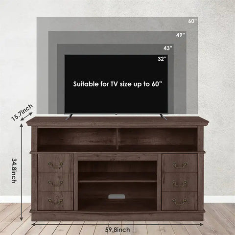 Vintage Home Living Room Wood TV Stand Frugal Finds Galore