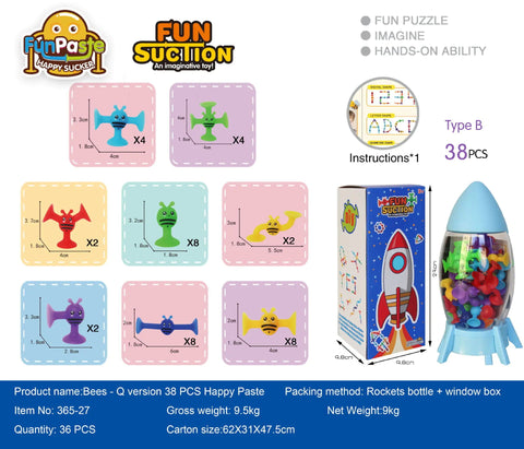 Bees Suction Cups Versatile Building Soft Blocks Toy Frugal Finds Galore