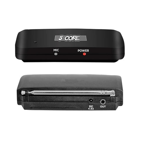 5Core Wireless Microphone Dual Function Wireless - Wired Microphone Microfono Inalambrico Frugal Finds Galore