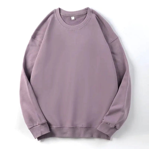 Men's Long-Sleeved Loose Solid Color Terry Sweater Frugal Finds Galore