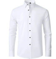 Men's Wrinkle-Free Elastic Business Shirt Frugal Finds Galore