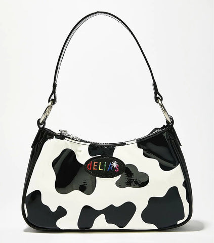 Vintage Cow Print Baguette Bag Frugal Finds Galore