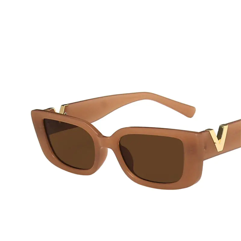 Gafas de sol rectangulares retro para mujer