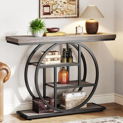 41.3" Console Table Industrial 4-Tier Frugal Finds Galore
