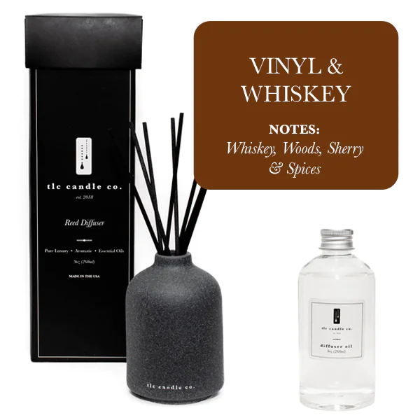 Reed Diffuser - Vinyl & Whiskey