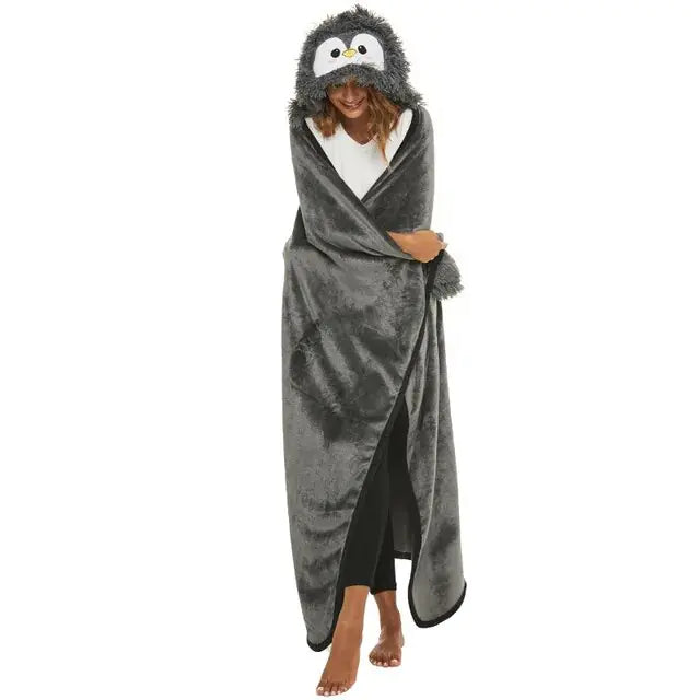 Cartoon Hooded Blanket