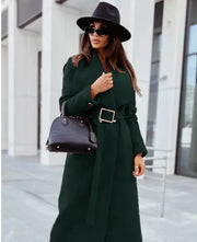 Women's V-Neck Tie Woolen Jacket Frugal Finds Galore