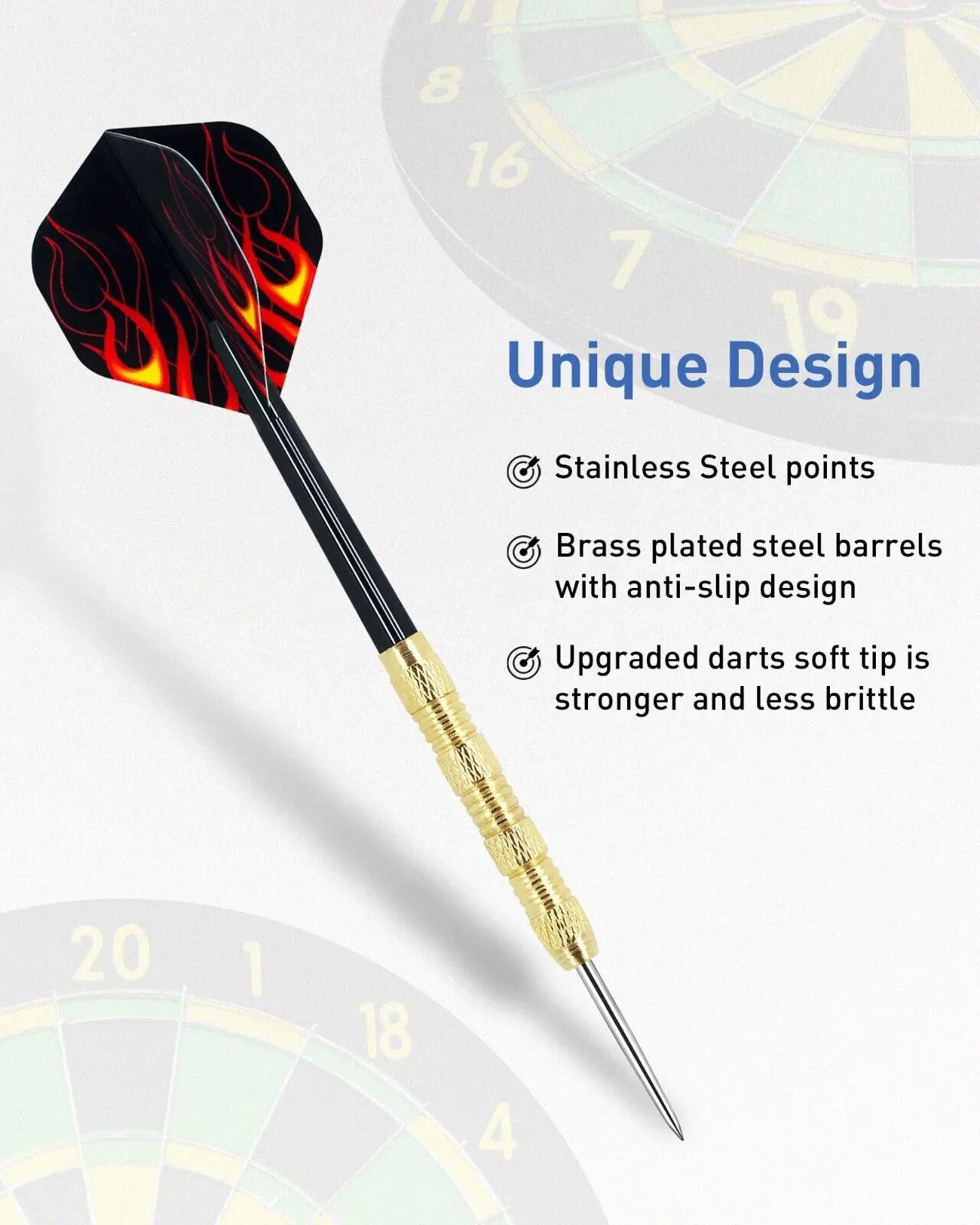 5 Sets (15Pcs) Steel Tip Professional Darts Set