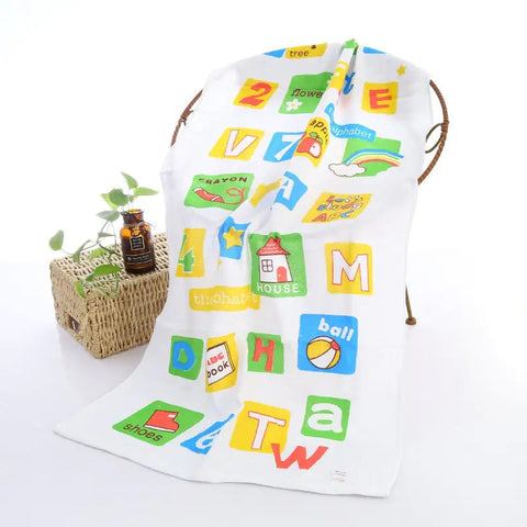 Double-layer Cartoon Print Baby Bath Towel Frugal Finds Galore