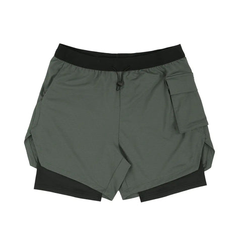Men's Double Layer Stretch Shorts for Fitness Exercise Frugal Finds Galore