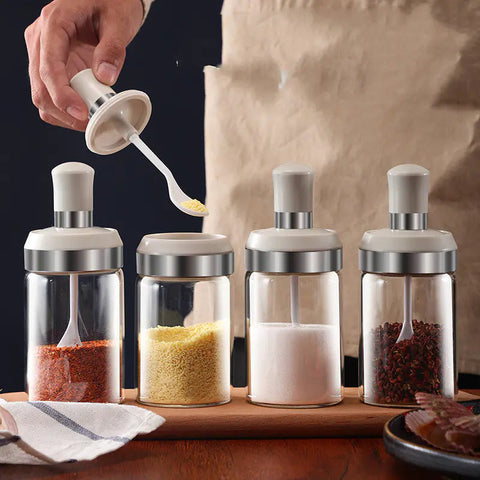 Moisture-Proof Glass Salt Shaker for Kitchen Use Frugal Finds Galore