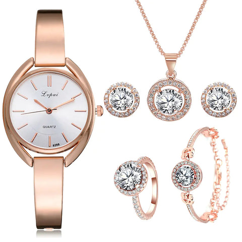 Fashionable Korean Alloy Women's Watch with Diamonds Frugal Finds Galore