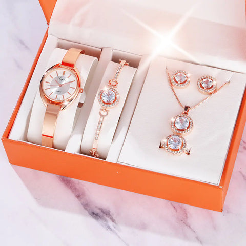 Fashionable Korean Alloy Women's Watch with Diamonds Frugal Finds Galore