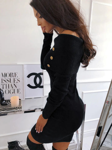 Knit Bodycon Dress, Off-Shoulder Knit Dress Frugal Finds Galore
