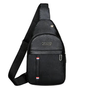Men's PU Chest Bag - Versatile Large Capacity Sling Bag Frugal Finds Galore