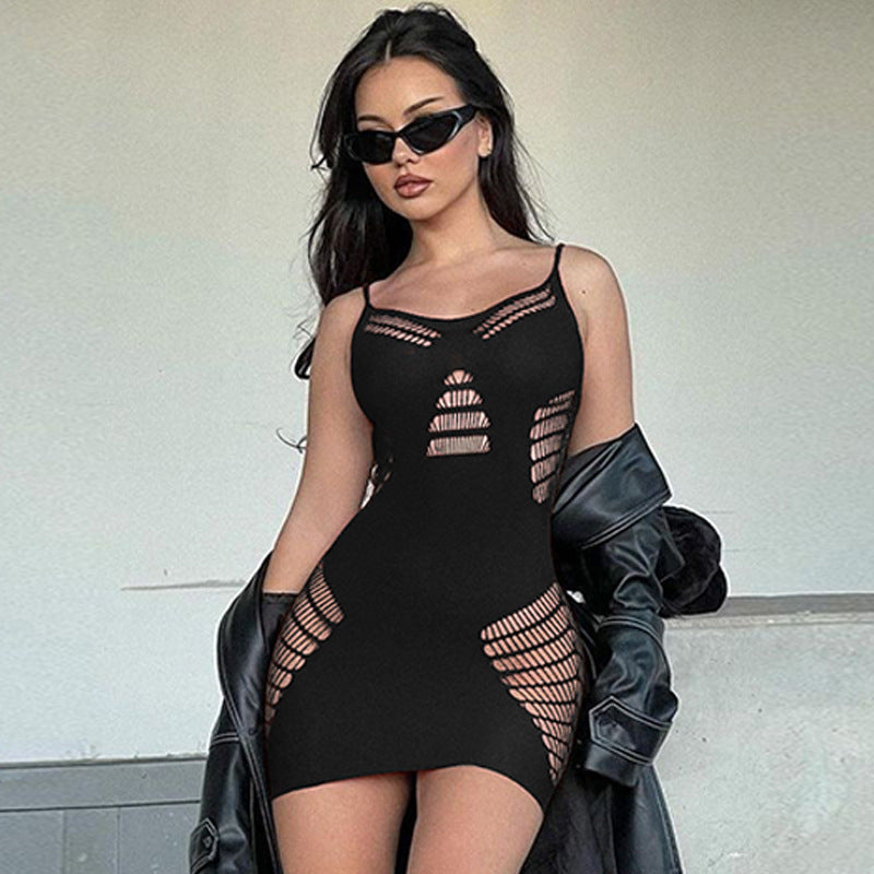 Hollow Slim Fit Backless Slim Dress