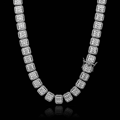Hip Hop Necklace 13mm Mixed Square Rock Candy Chain Frugal Finds Galore