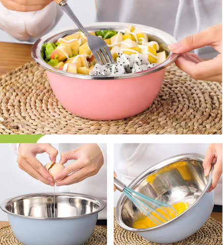 5-Piece Deep Stainless Steel Mixing Bowl Set Frugal Finds Galore