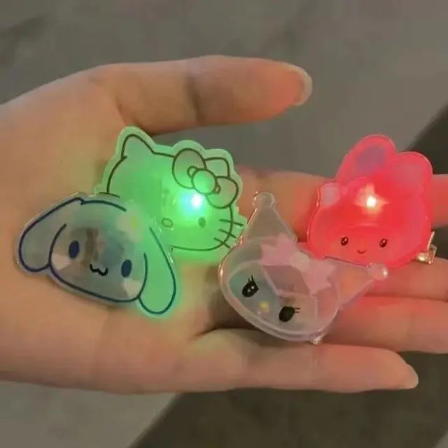 Sanrio Laser Light Hair Clips Cute & Creative