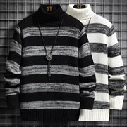 Stripe Fit High-Neck Sweater Frugal Finds Galore