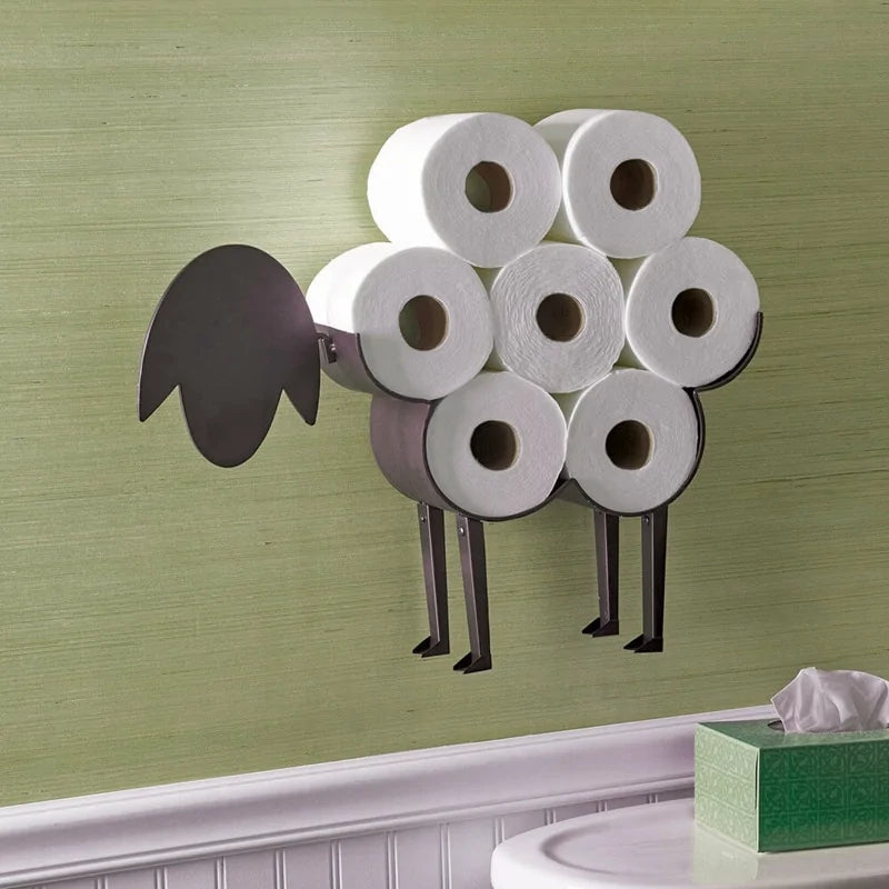 Sheep Decorative Toilet Paper Holder: Iron